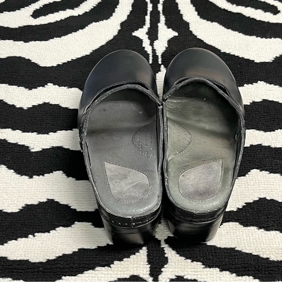 Dansko Solitare Leather Open Back Mary Jane Clogs Size 41 - Picture 8 of 14